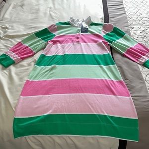 Crown and Ivy T-shirt Dress - Pink and Green . Size Medium
